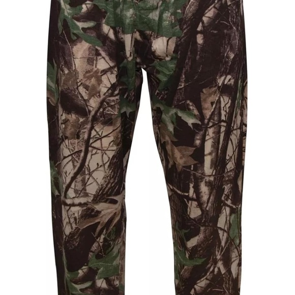 Mens Camo Lounge Pants Size Medium Camouflage Outdoor Pull On Hunter Woods - Picture 3 of 5
